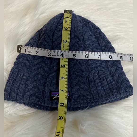 Patagonia Beanie One Size Lined Wool Blue Unisex - Picture 12 of 12